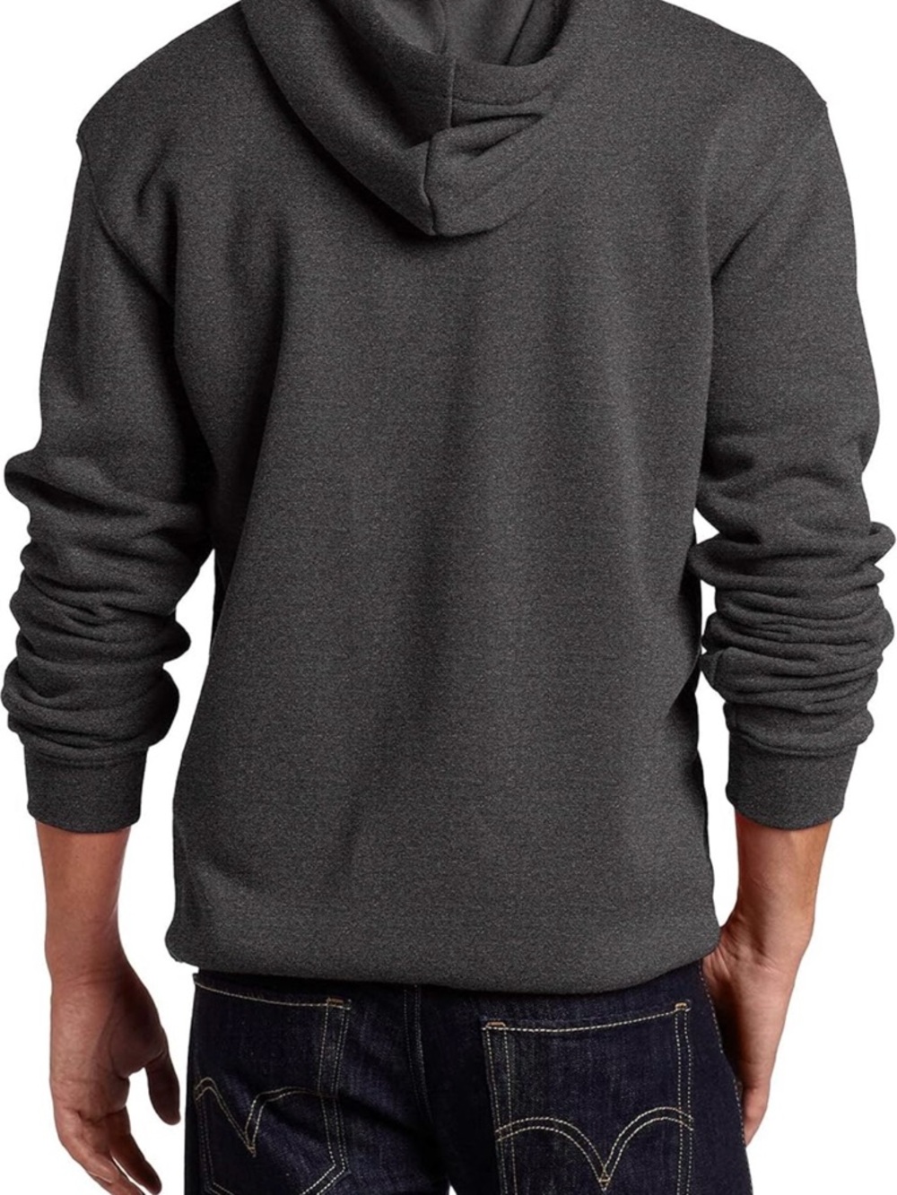 Carhartt Men’s Charcoal Hoodie with Neon Sleeve Logo - Picture 5 of 16